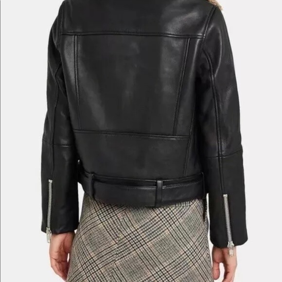 New Samsoe Samsoe Doris Leather Jacket XL BLACK - Picture 4 of 8